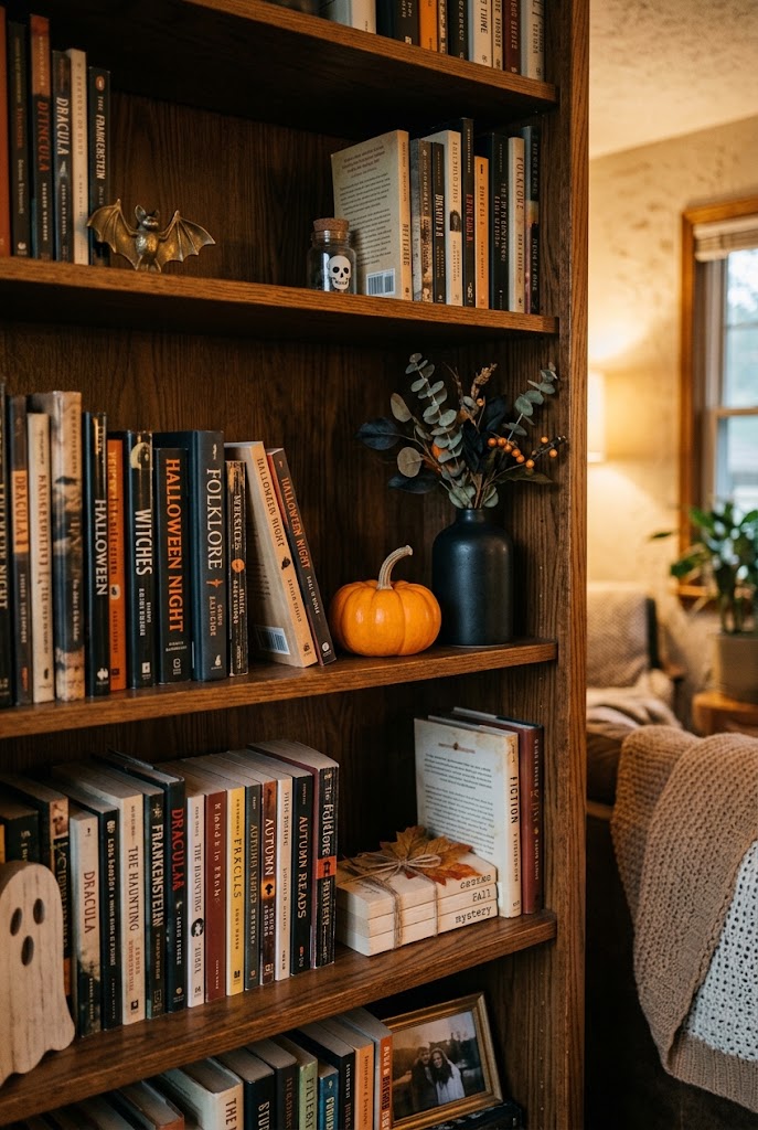 Bookshelf Halloween Styling