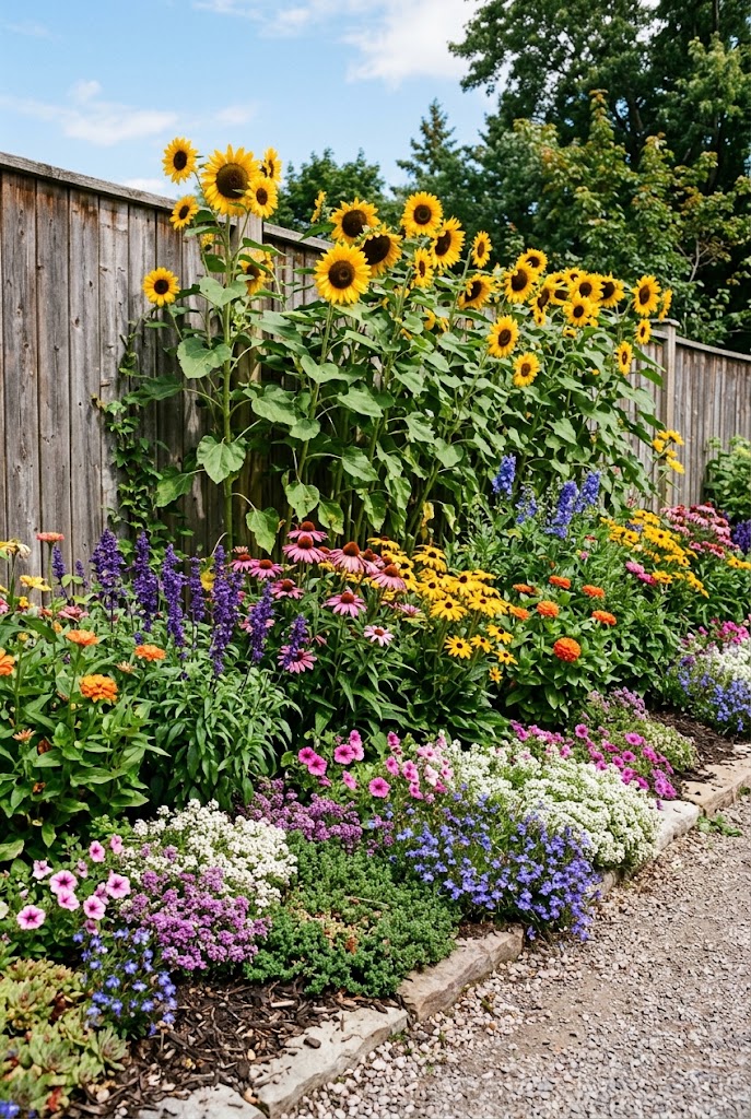 Layered Flower Beds