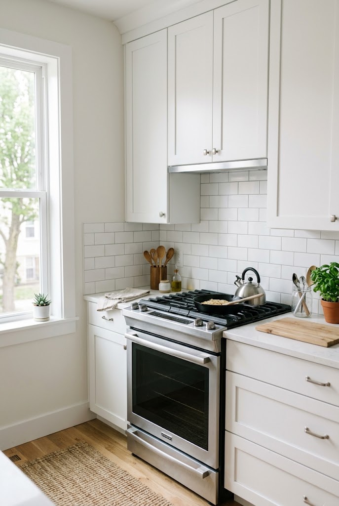 Simple Subway or Slab Backsplash
