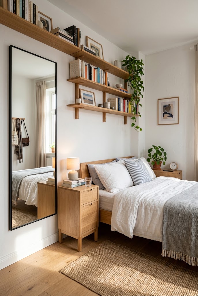 Small Bedroom Space-Saving Layout