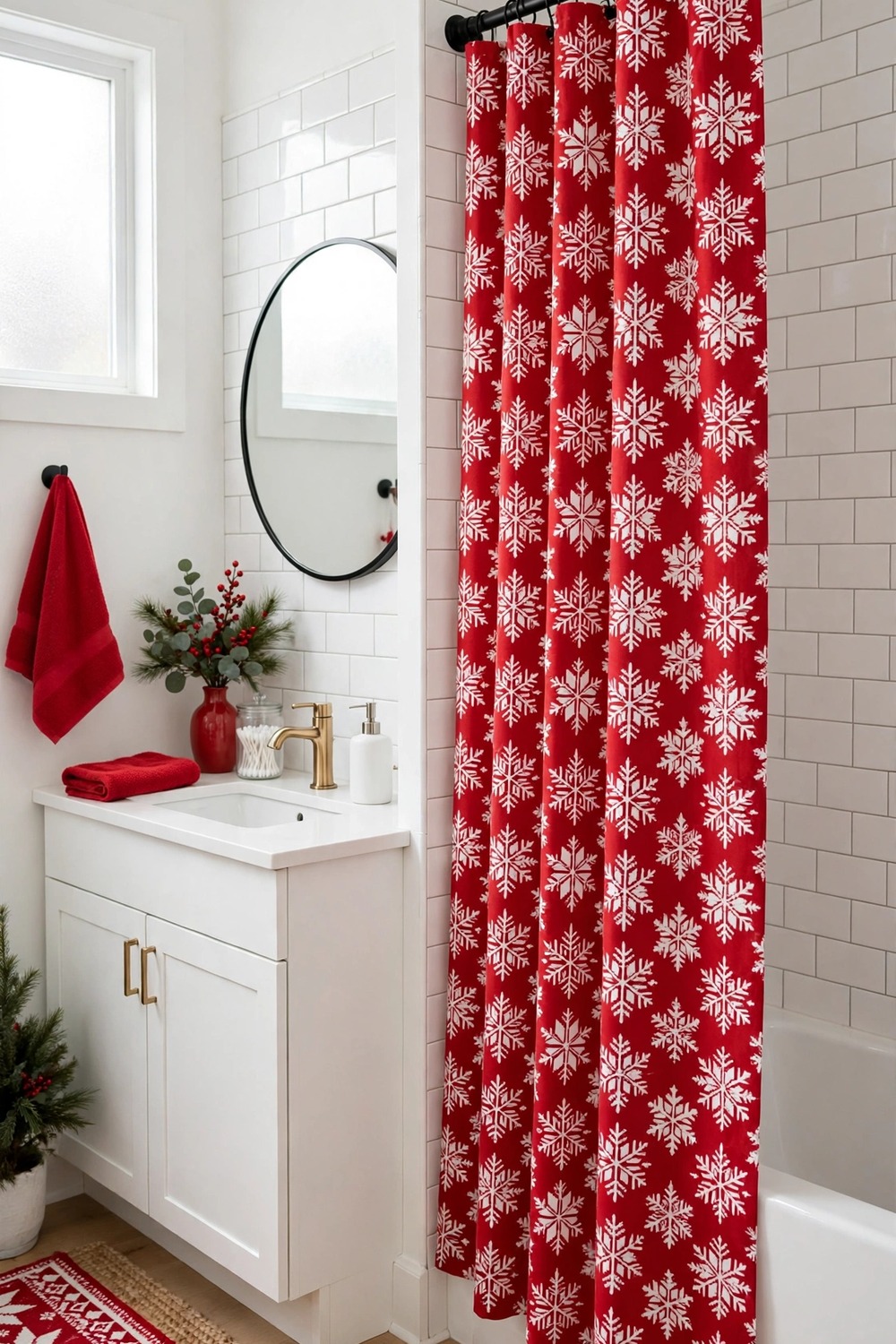 a2 s06 holiday shower curtain